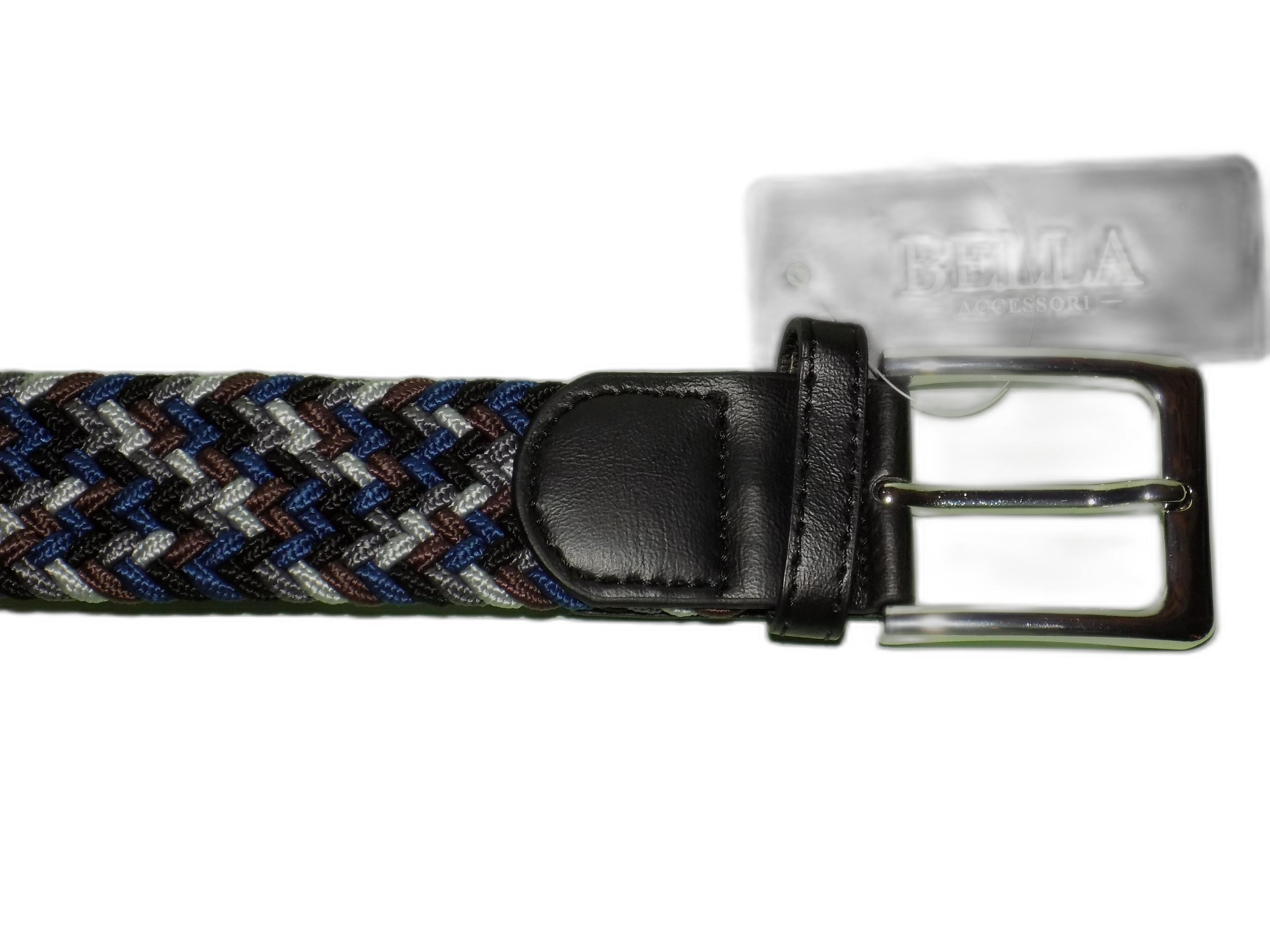 Cintura Unisex in Paglia Intrecciata Multicolore con Fibbia Retrò, Design Elastico Boho-Chic per Abiti Estivi, Verde Oliva