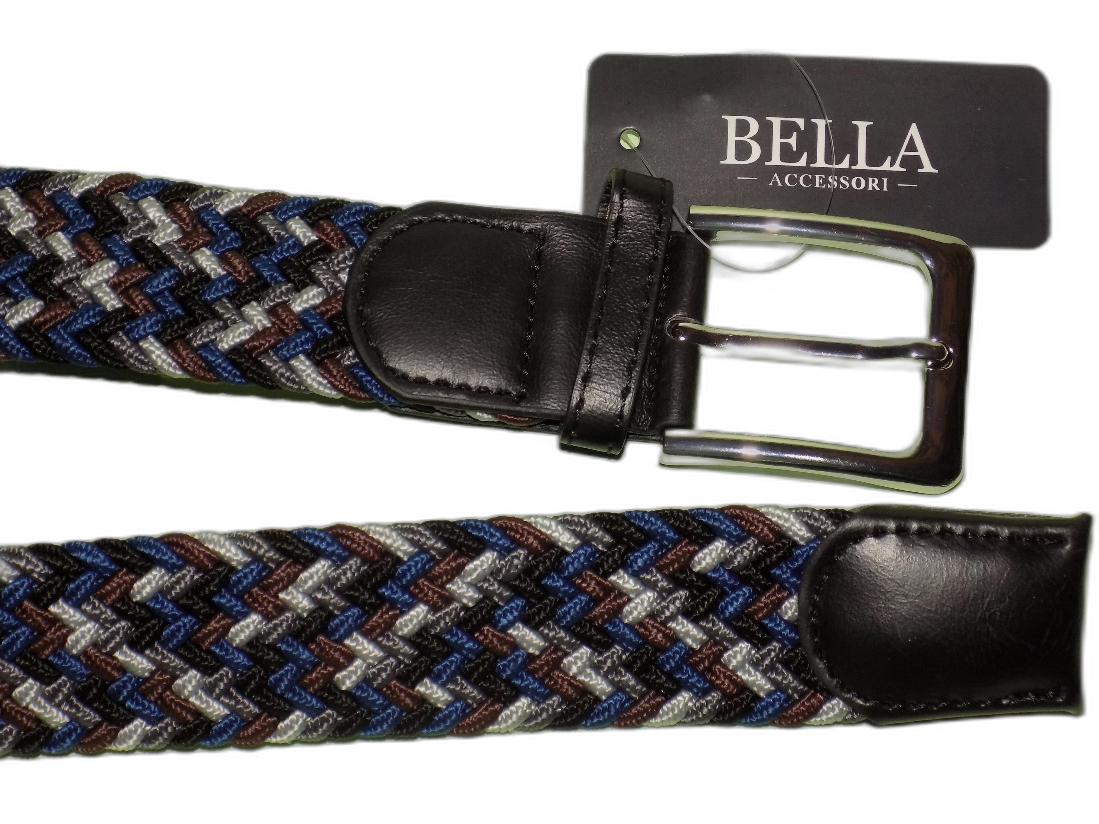 Cintura Unisex in Paglia Intrecciata Multicolore con Fibbia Retrò, Design Elastico Boho-Chic per Abiti Estivi, Verde Oliva