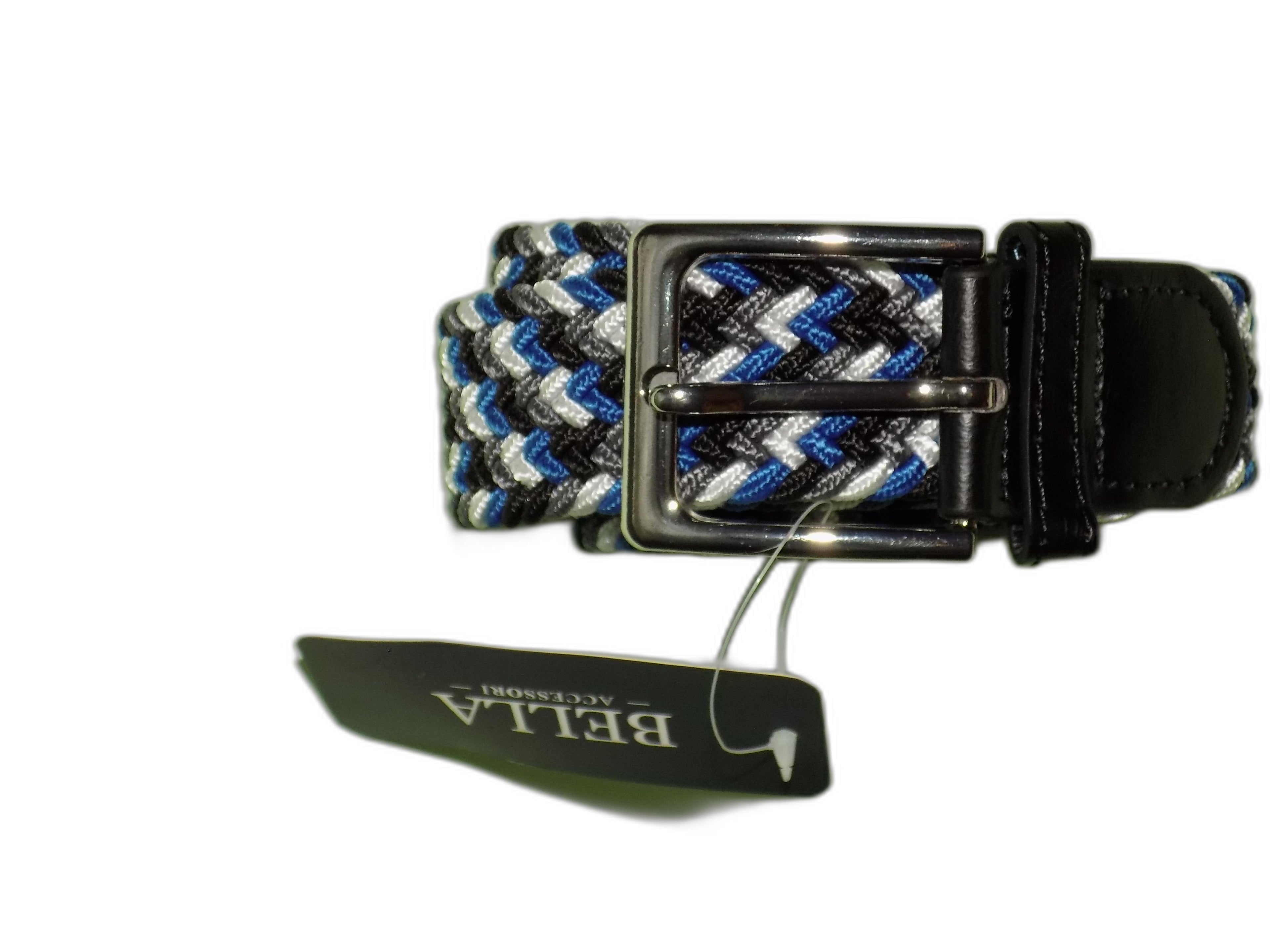 Cintura Unisex in Paglia Intrecciata Multicolore con Fibbia Retrò, Design Elastico Boho-Chic per Abiti Estivi, Verde Oliva