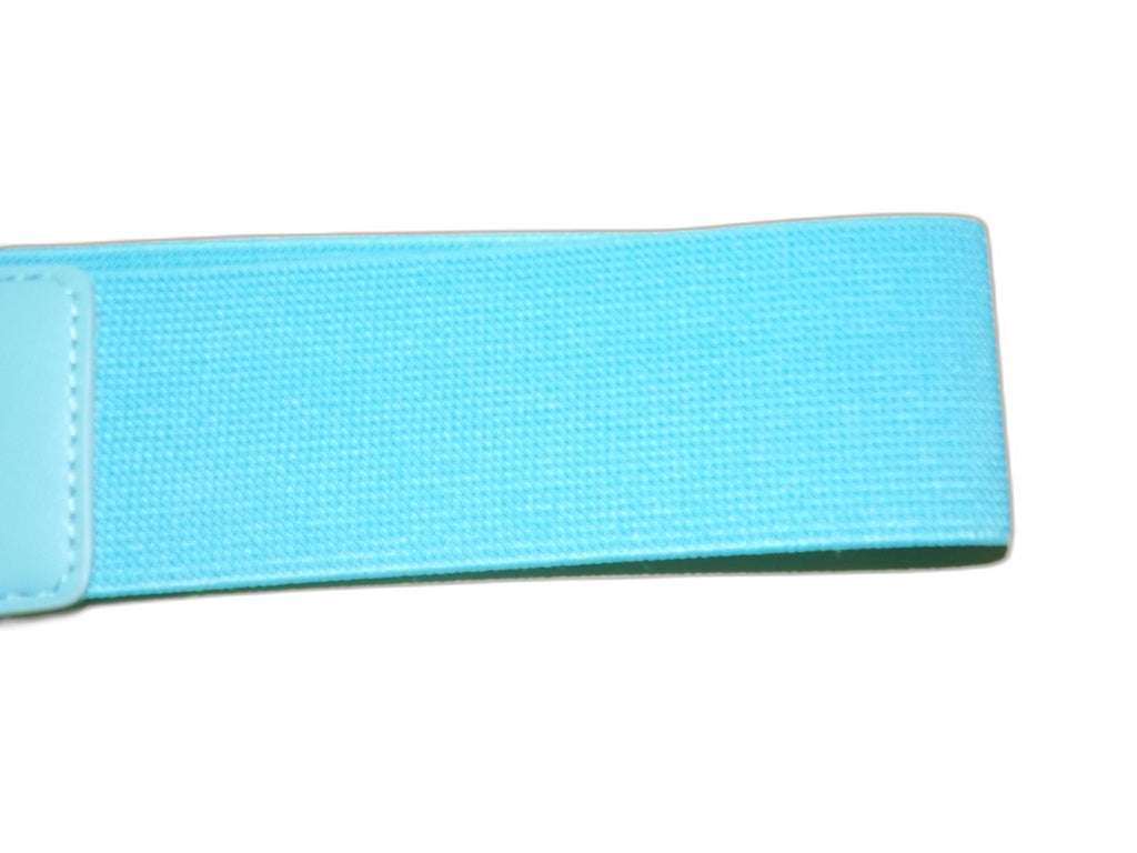 Cintura Elastica da Donna con Fibbia Decorativa in Cristalli, Disponibile in Verde e Azzurro