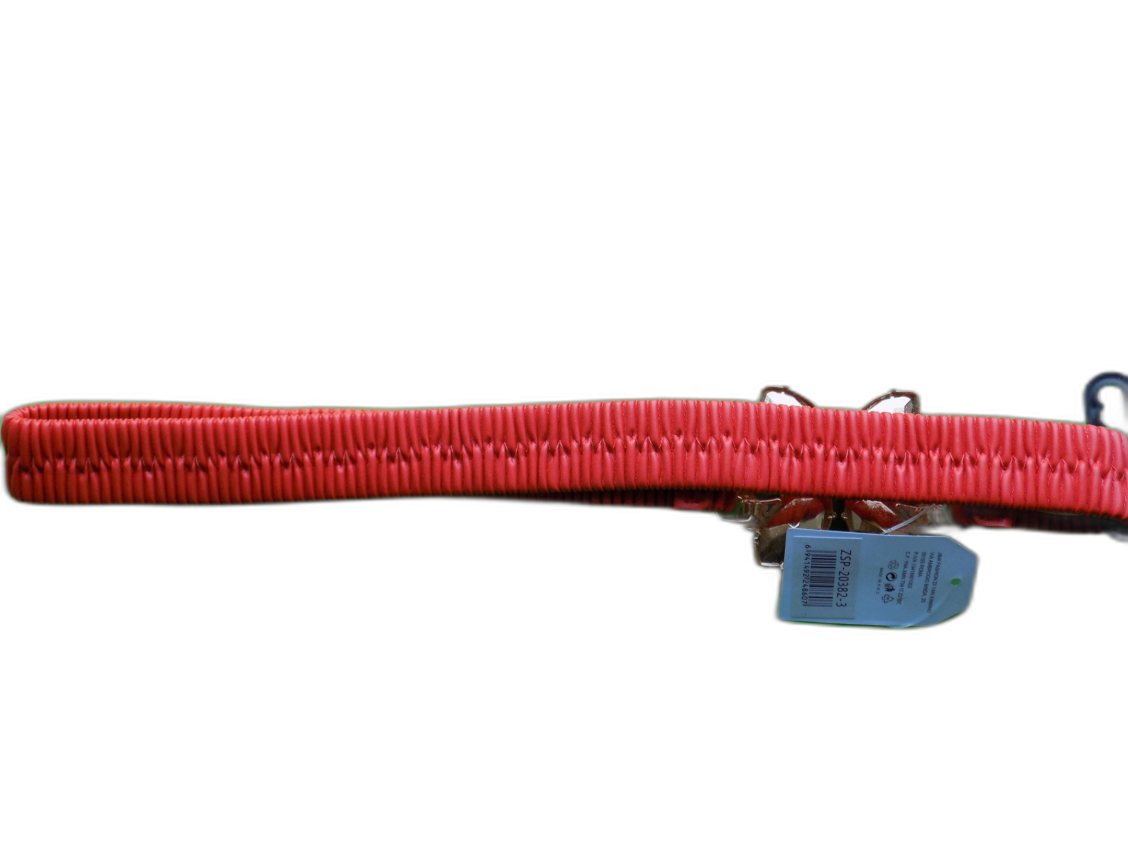 Cintura Elastica da Donna con Fibbia Floreale in Cristallo, Verde, Rosso