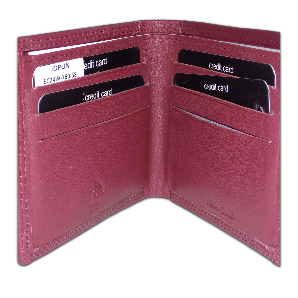 Enrico Coveri Men’s Genuine Leather Wallet – Bifold with Coin Pocket, Flip-Up Card Holder and Double Banknote Compartment, Black