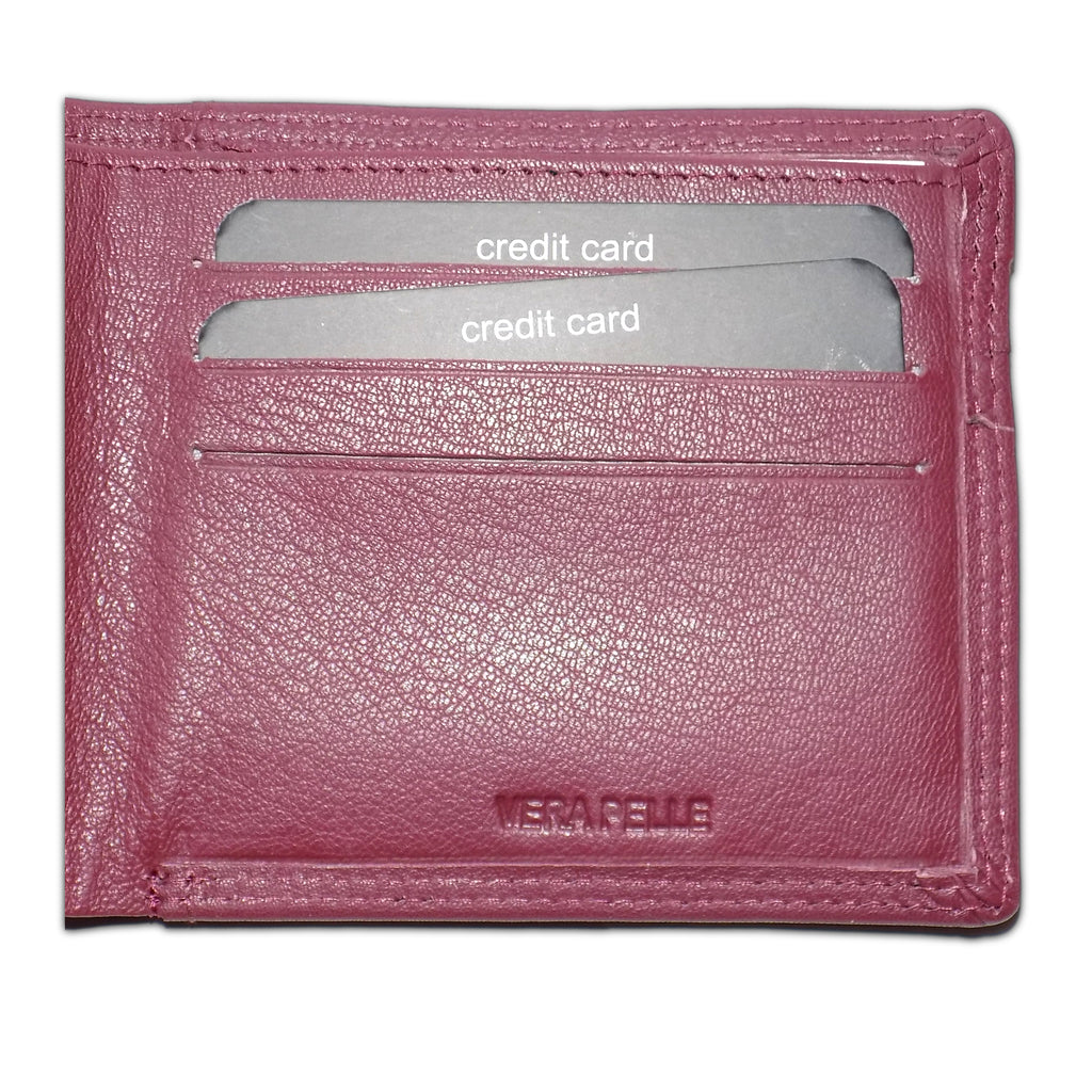 Enrico Coveri Men’s Genuine Leather Wallet – Bifold with Coin Pocket, Flip-Up Card Holder and Double Banknote Compartment, Black