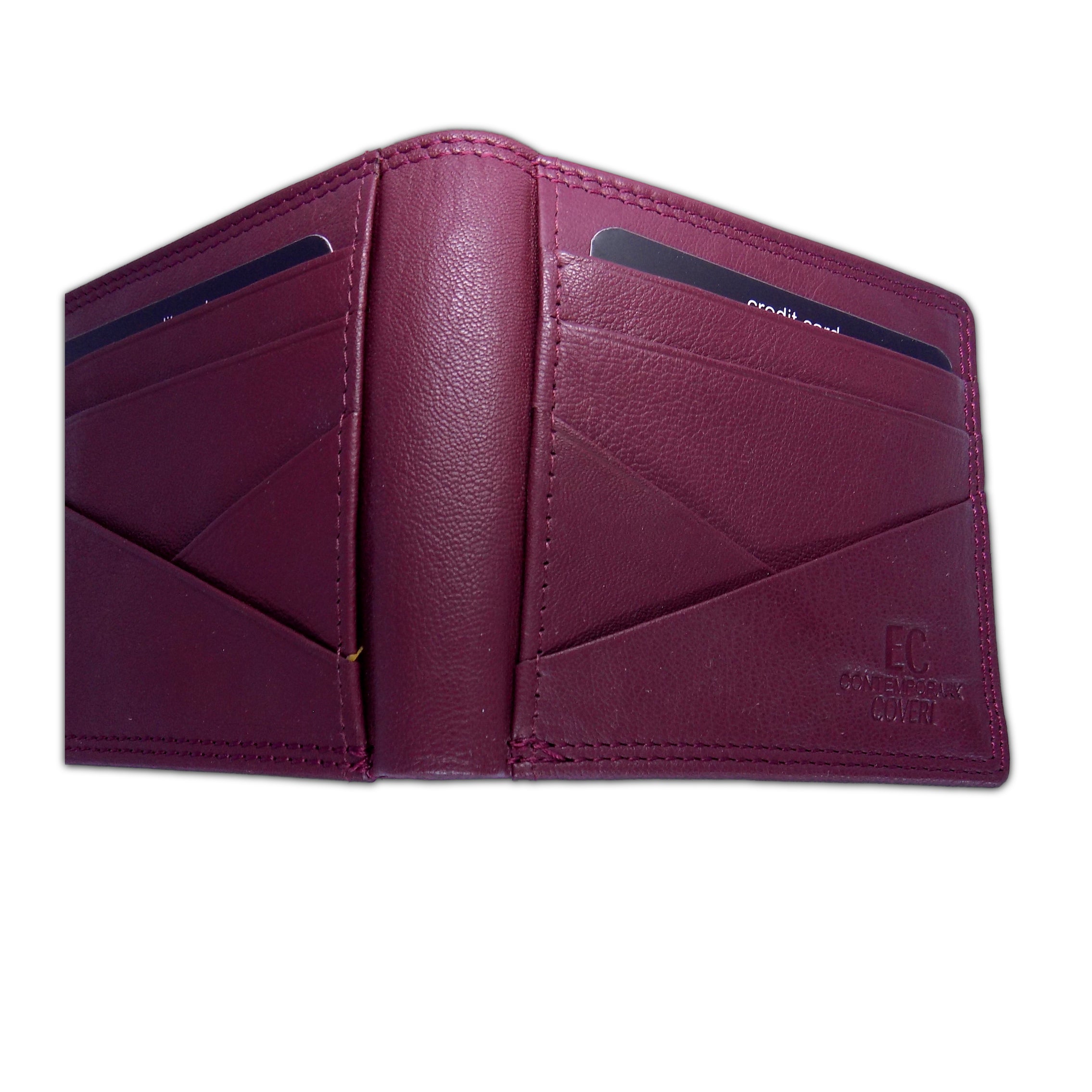 Enrico Coveri Men’s Genuine Leather Wallet – Bifold with Coin Pocket, Flip-Up Card Holder and Double Banknote Compartment, Black