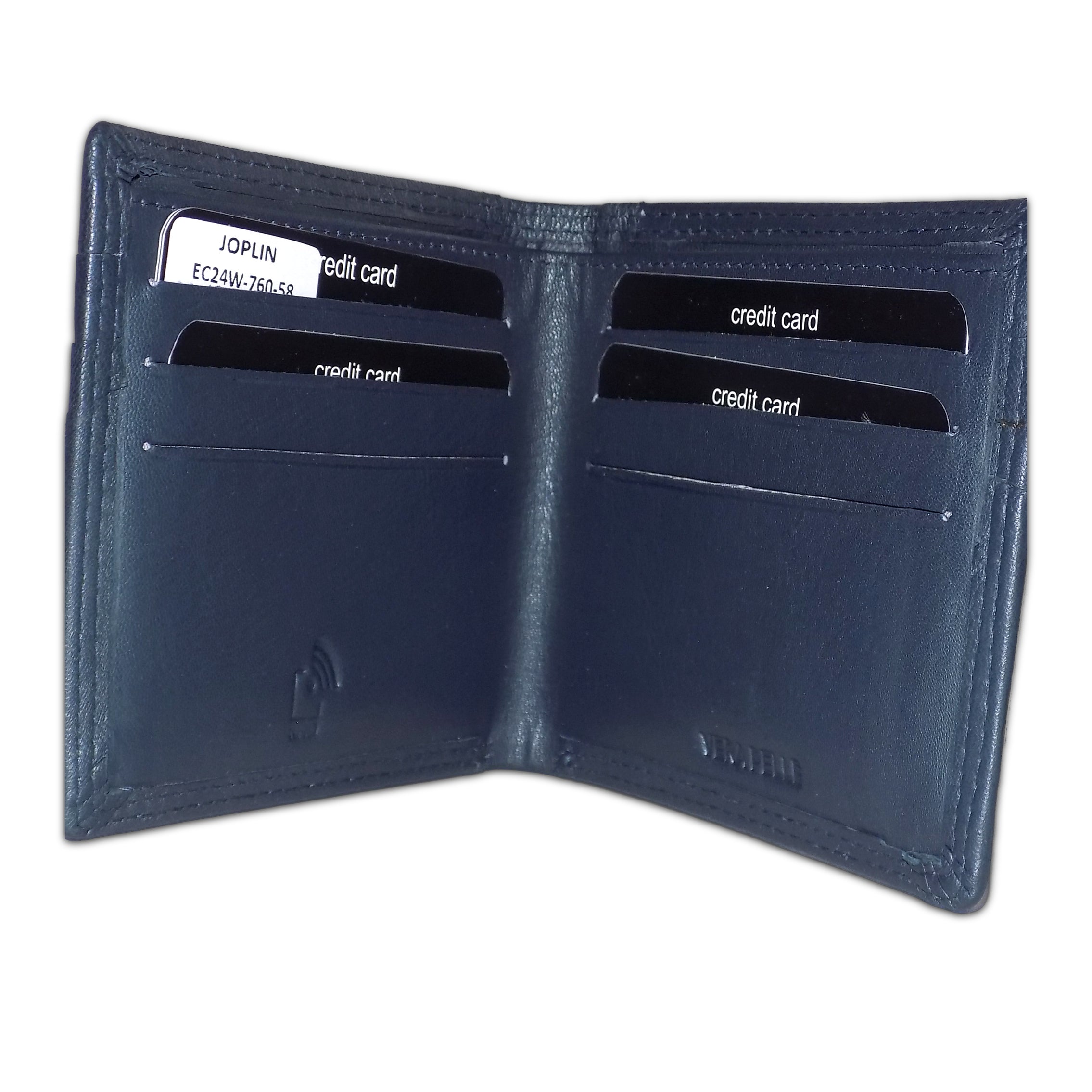 Enrico Coveri Men’s Genuine Leather Wallet – Bifold with Coin Pocket, Flip-Up Card Holder and Double Banknote Compartment, Black